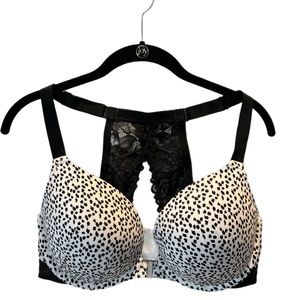 Cacique 38 DD Plunge Lace Racerback Bra Lane Bryant EUC